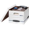 Bankers Box Stor/File Boxes, w/Lid, Ltr/Lgl, 12"x15"x10", 4/CT, White PK FEL0070308